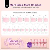 Toenails Short Almond【Only Tip】252 Pcs 18 Sizes