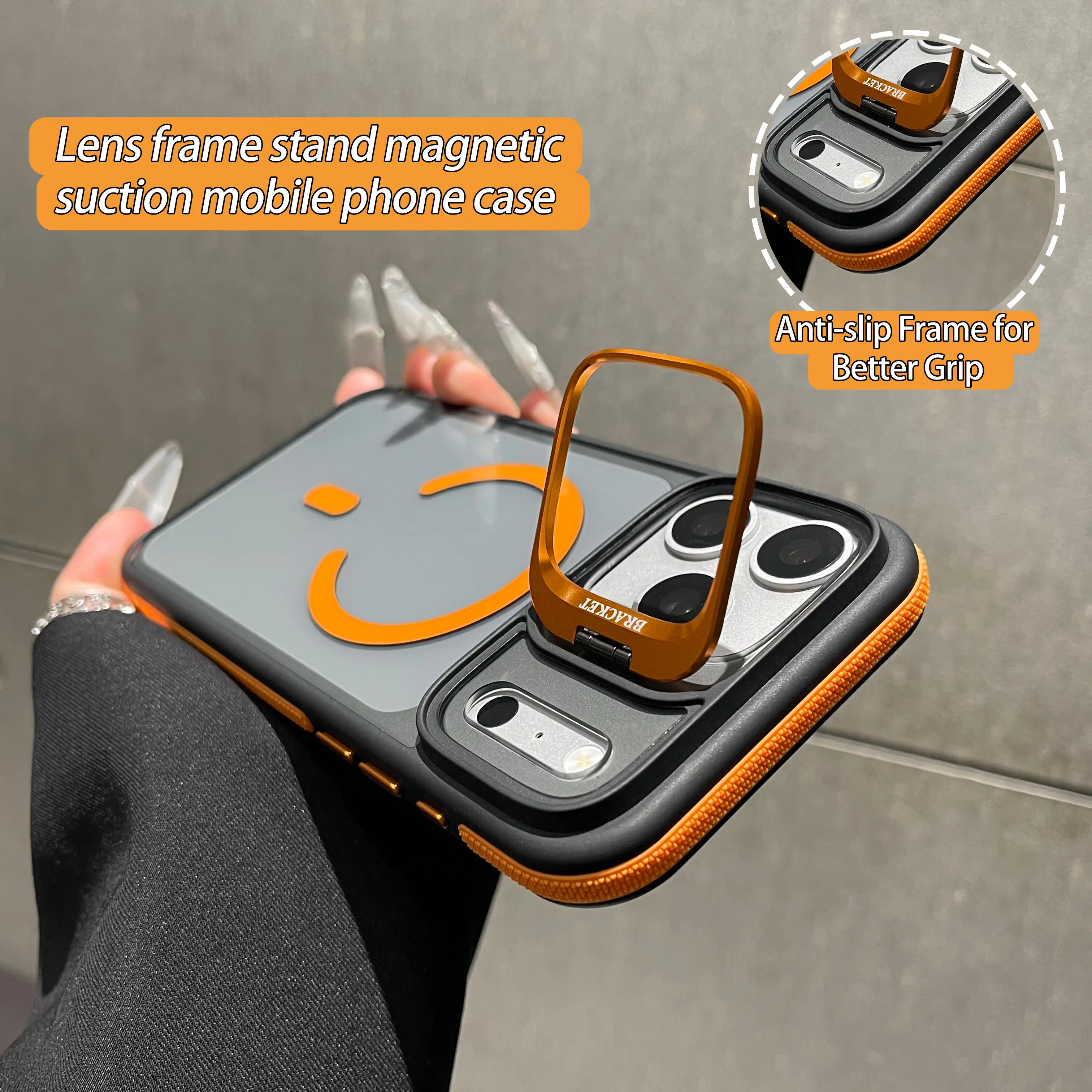 Magnetic Phone case for iPhone Samsung Galaxy 17Pro Max Air 16 15Plus 14 13 12 11 S25 S24 S23 ultra cases with MagSafe Camera Ring Holder, Military-Grade Protection, Anti-Fall, Non-Yellowing, Wireless Casing Protector Cover, Pro-Grip Texture Frame.NN115