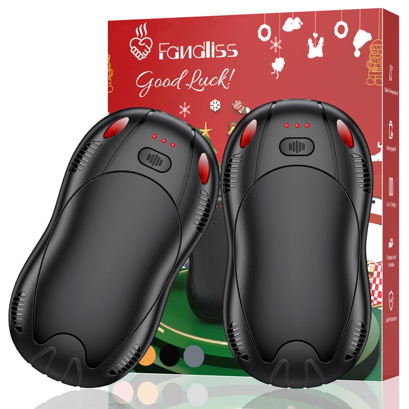 FANDLISS Elektrische Warmtepads Handwarmers, 2 Zakwarmte met 10.000 mAh, Dubbelzijdige Verwarming, USB-Zakwarmer, Herbruikbaar, met 3 Warmtestanden, Wintercadeaus voor Outdoor, Camping, Geel en Zwart FANDLISS Elektrische Warmtepads Handwarmers, 2 Zakwarmte met 10.000 mAh, Dubbelzijdige Verwarming, USB-Zakwarmer, Herbruikbaar, met 3 Warmtestanden, Wintercadeaus voor Outdoor, Camping, Geel en Zwart