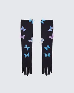 Delphi Black Mesh Butterfly Gloves