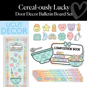 St. Patrick's Day Pre-Printed Door Decor Bulletin Board Set | St. Patrick's Day Charms