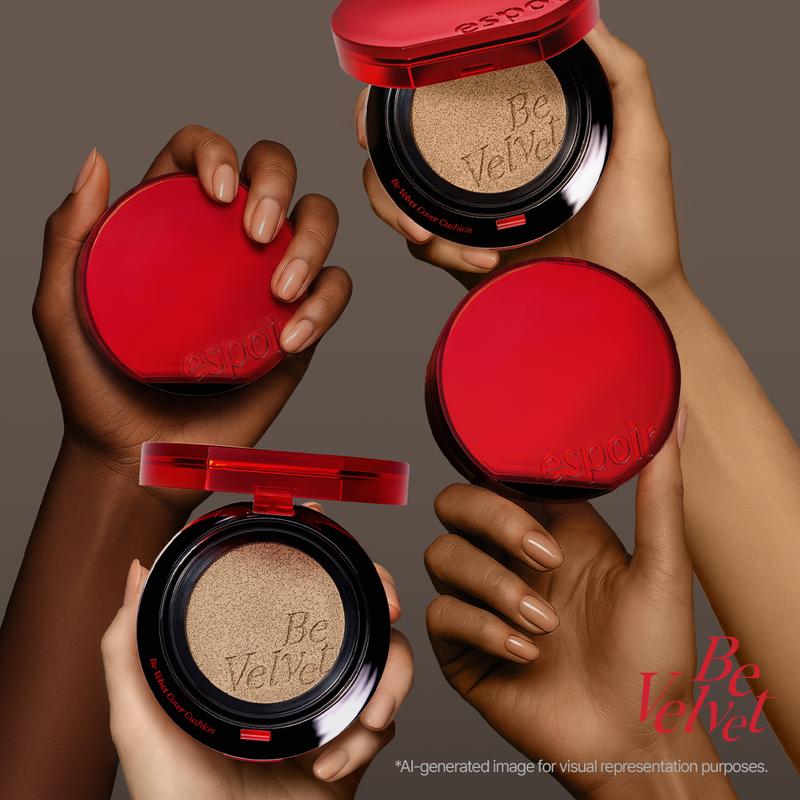 [22 Shades] Espoir Be Velvet Cover Cushion Foundation 13g - Flawless Coverage, Waterproof, Natural Coverage, 24Hr Long Lasting, Like Your Own Skin, Semi Matte without Dryness, Anti Oxidation, K-Beauty, K-Cushion