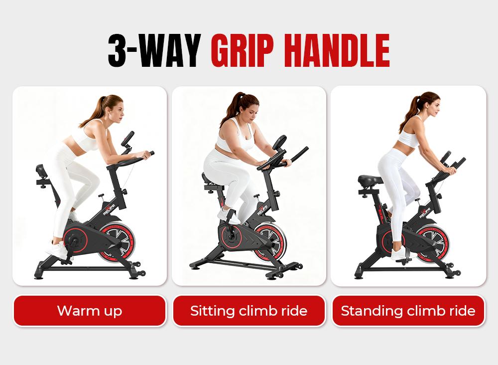 RELIFE REBUILD YOUR LIFE Mini Exercise Bike Compact Stationary Bike Silent Indoor Cycling for Small Space w/Adjustable Seat, Smooth Pedal & Belt Drive