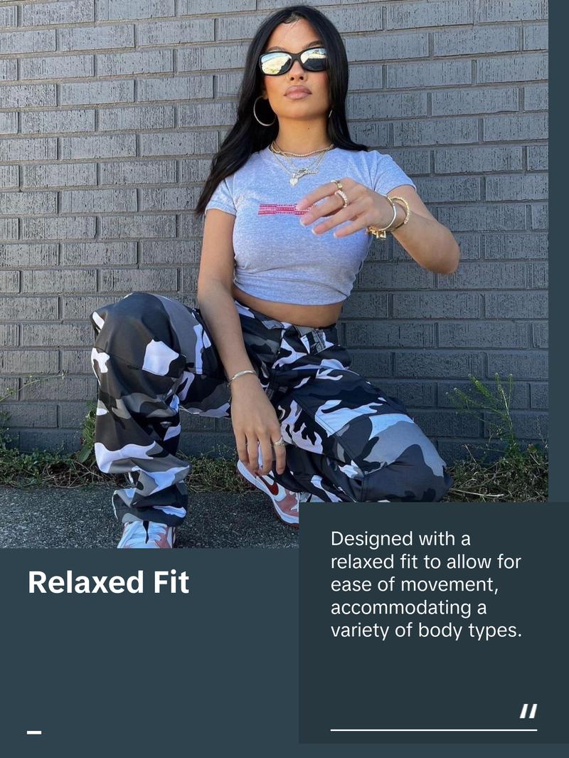 Icy City Camouflage Cargo Pants Womenswear Bottom