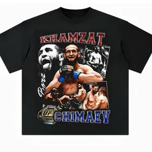 Youth & Adult Khamzat Chimaev UFC Graphic T-Shirt - Iconic Fight Moments, Championship Design, Perfect For MMA, Wwe Shirts, Superstar, Fans Lover