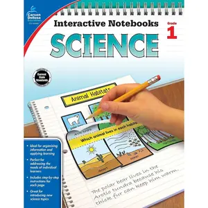 Carson Dellosa 1st Grade Science Workbook, Interactive Notebook for Physical, Space, and Earth Science, Homeschool or Classroom (Interactive Notebooks) Paperback – January 14, 2016