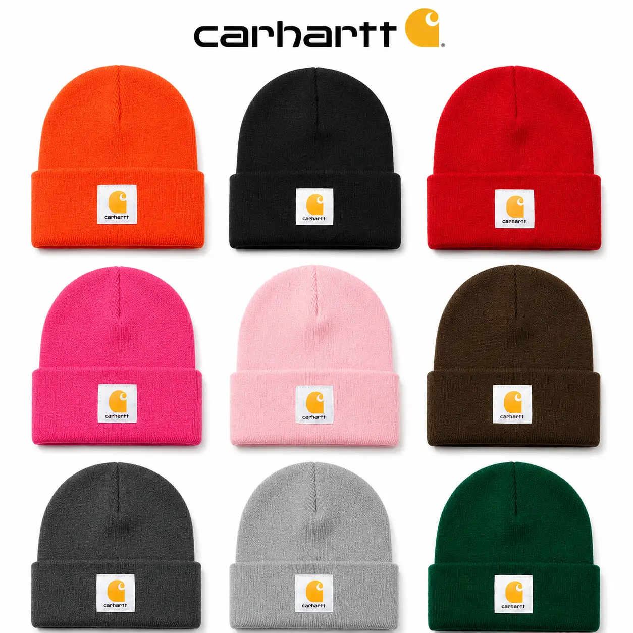 Carhartt Knit Beanie for Men Women, Classic Cuffed Winter Hat, Soft Ribbed Watch Cap, Warm Stretch Skull Cap, Unisex Streetwear Beanie, Cozy Everyday Hat for Outdoor Work, Hiking, Camping, Travel and Cold Weather