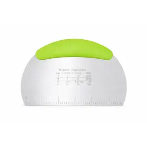 Stainless Steel Dough Scraper | Bench Scraper for Baking - Green