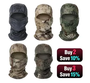 5PCS Camouflage Balaclava Face Mask UV Protection Men Women Sun Hood Tactical Motorcycle Fishing Hiking Cycling Neck Gaiter Face Clothing Neck Mask Scarf Breathable Bandana for Multifunctional Windproof Sports