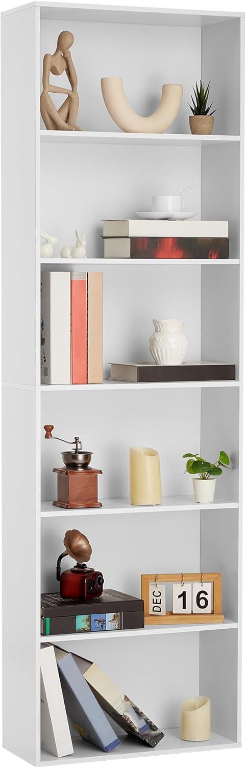 Industrial-Grade 6-Tier Bookcase, Heavy-Duty Rustic Storage Shelf with Anti-Tip Safety Design – Sturdy Organizer for Home Office, Living Room, Bedroom & Library in Modern Farmhouse Style