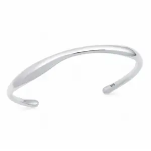 Irregular Cuff Bracelet - 925 Sterling Silver