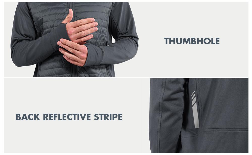 baleaf Men's Lightweight Warm Puffer Jacket Winter Down Jacket Thermal Hybrid Hiking Coat Water Resistant Packable Fabric Menswear