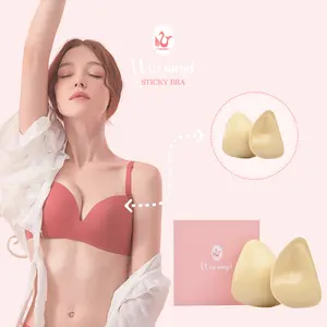Wise Angel Self-Adhesive Push Up Bra,Sticky Bra,Push-up Nipple Covers,Silicone bra，Seamless bra，Self-adhesive bra，Reusable bra，Wedding Dress bra，Formal Gown bra
