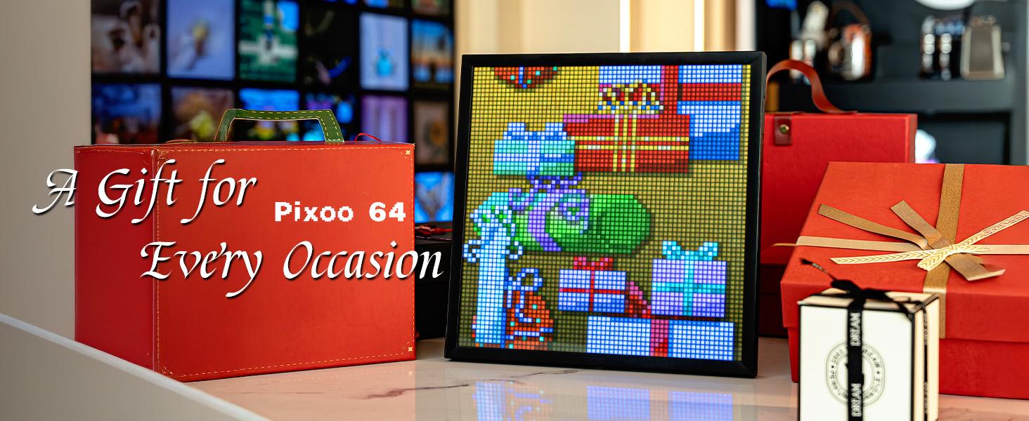 Divoom Pixoo-64 WiFi Pixel Cloud Digital Picture Frame 64x64 LED Display APP Control for Gaming Room Decor & Social Media Fan Counter - Decorative