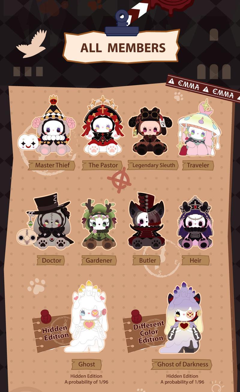 LUCKY EMMA Secret Forest Blizzard Manor Lodge Series Blind Boxes, Trendy Toy Creative Figurine Decorations