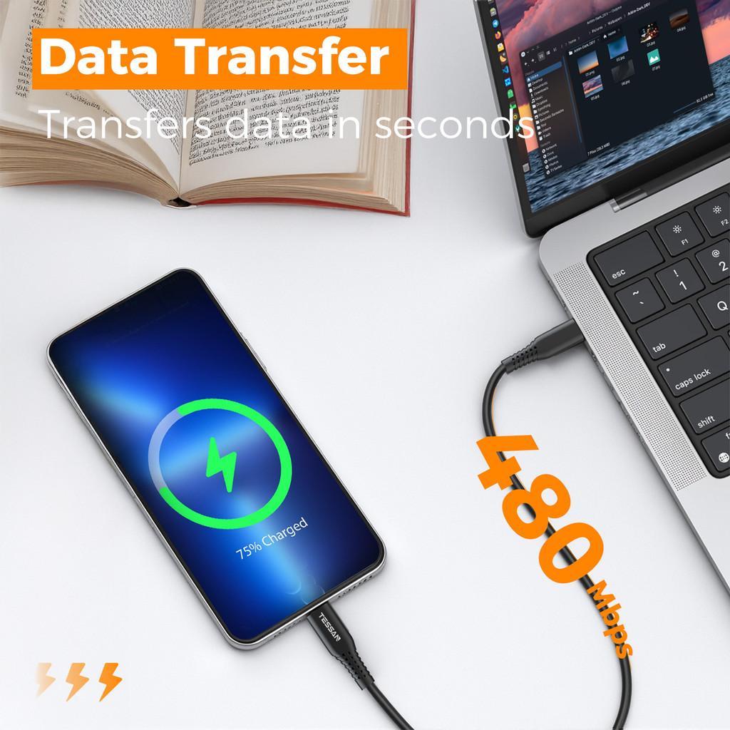 Tessan USB C to USB C 3.3FT Charging Cable, Type-C 60W Fast Charging Data Transfer for Mobile Phones, Tablets, Pads, Game Consoles and More Tessan USB C to USB C 3.3FT Charging Cable, Type-C 60W Fast Charging Data Transfer for Mobile Phones, Tablets, Pads, Game Consoles and More