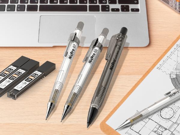 Nicpro 6 PCS Art Mechanical Pencils Set with Case, Drafting Pencil 0.5 & 0.7 & 0.9 mm and 3PCS 2mm Lead Holder (4B 2B HB 2H Colors) For Art Writing, Sketching Drawing,With Lead Refills Erasers