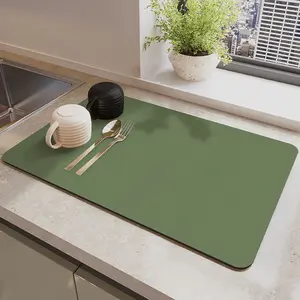 Hydrophilic Pad Bar Cup Water Draining Pad Dish Drying Mat Bar Coffee Machine Mat