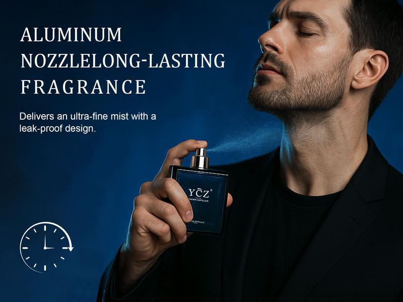 YCZ Midnight Marine Eau De Parfum 100ml Unisex Ocean Fresh Scent with Bergamot Coconut Amber for Him & Her Premium Aromatic Woody Fragrance