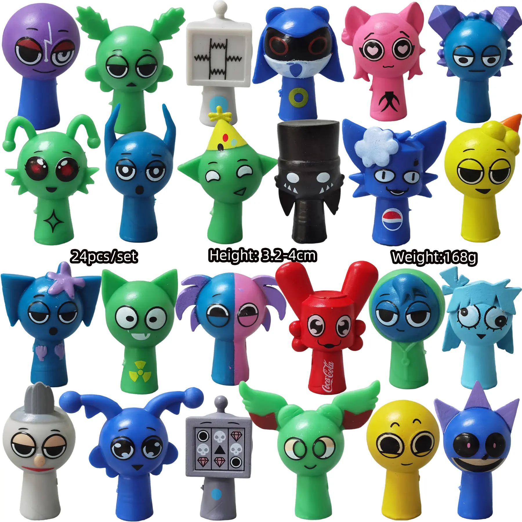 24Pcs Video Games Action Figures Set - PVC-Free Collectible Toy for Creative Storytelling, Halloween, Ideal Gift Ideas for Kids Fans, Anime & Manga Desktop Decoration