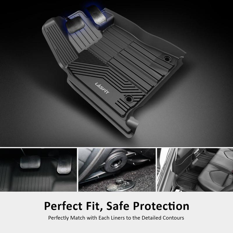LASFIT Floor Mats Fit for 2014-2021 Toyota Tundra CrewMax Cab Only All Weather Car Liners