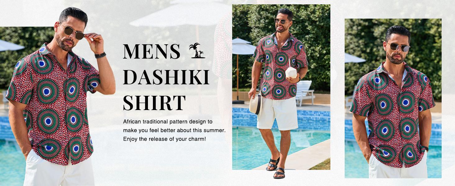 Runcati Mens Short Sleeve Shirts Button Down African Traditional Pattern Dashiki Shirt Casual Vintage Floral Hippie Tops Runcati Mens Short Sleeve Shirts Button Down African Traditional Pattern Dashiki Shirt Casual Vintage Floral Hippie Tops