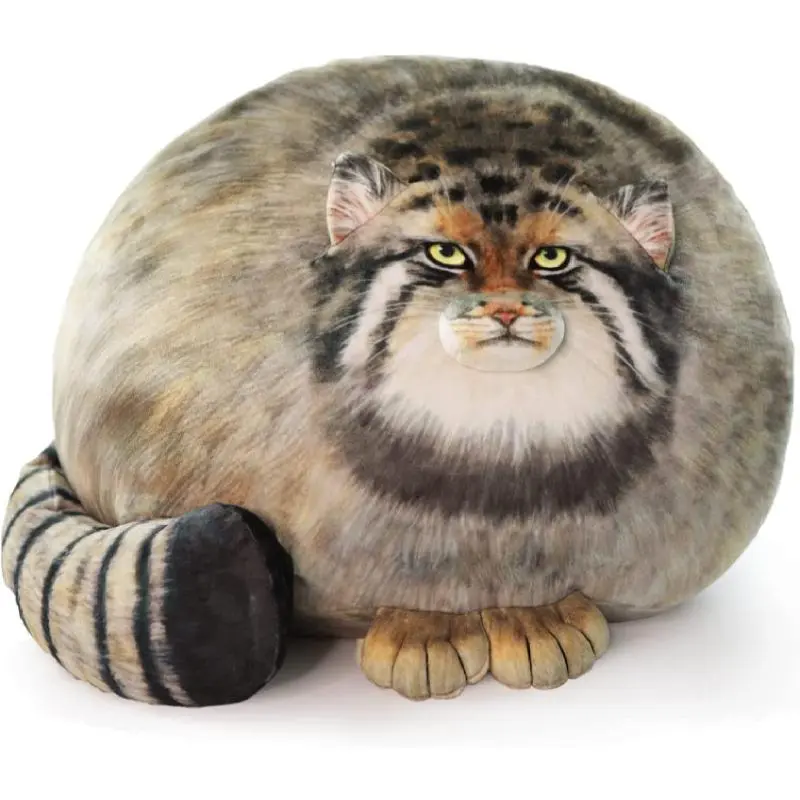 Lifelike Pallas's Cat Stuffed Toy, Simulation Fluffy Hair Big Tail Pallas's Cat Plush Toy, Cute Plush Toy For Girlfriend Women Kids, Huggable Soft Stuffed Animal, Soft Adorable Stuffed