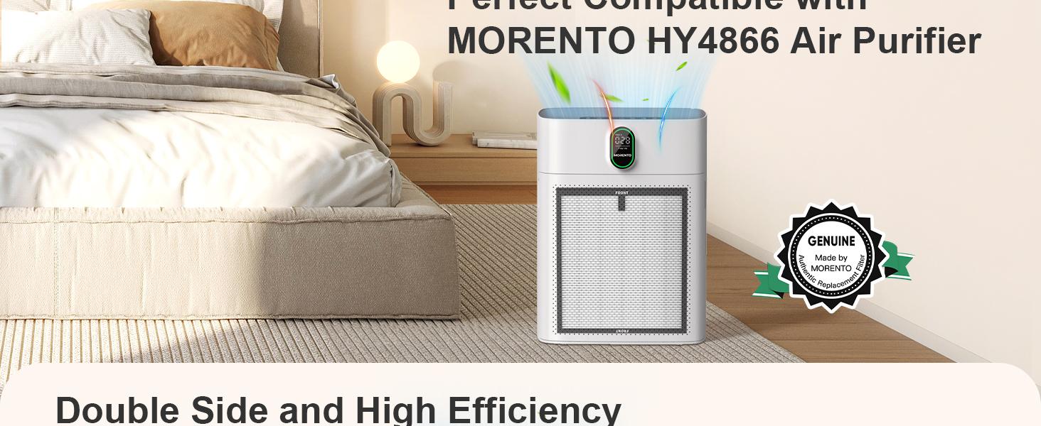 MORENTO HY4866 Genuine Air Purifier Replacement Filter for HY4866 Air Purifer, Original Version home purifier