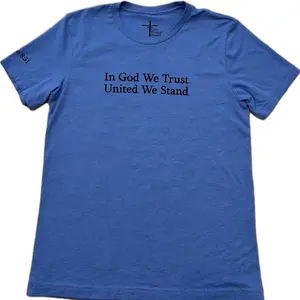 Faith Through Fitness Light Blue Patriotic Tee-Unisex
