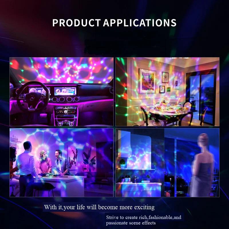 7 Colors Strobe Light Sound Activated Stage with Remote Control Disco Ball Lamps for Home Room Parties Kids Birthday Wedding Bar