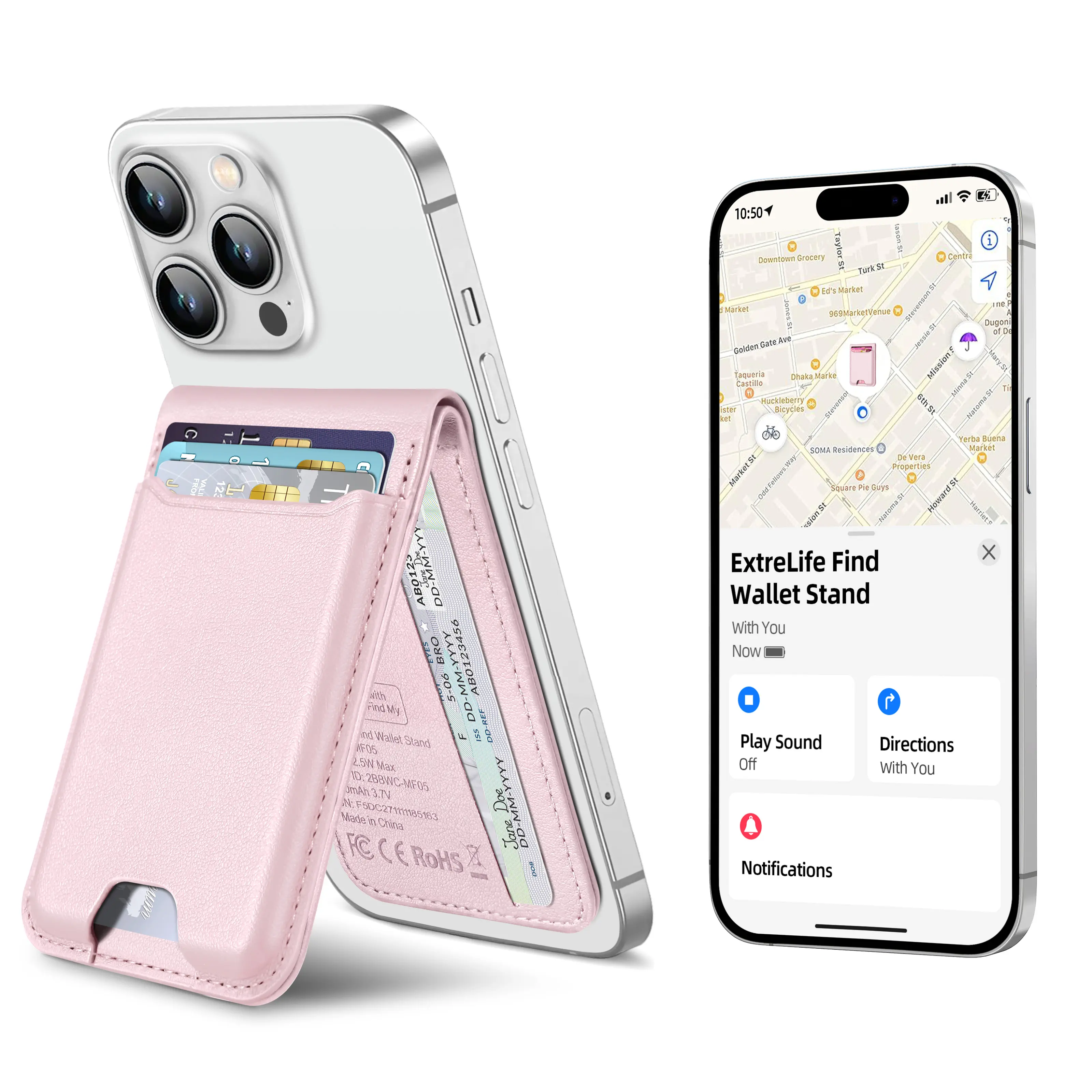 ExtreLife for Magsafe Wallet, Works with Apple Find My, 6 Cards Holder Strongest Magnetic Wallet for iPhone 17/16/15/14/13/12 Series, for iPhone Wallet with Adjustable Stand, Vegan Leather