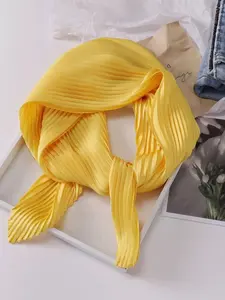Pleated Satin Scarf