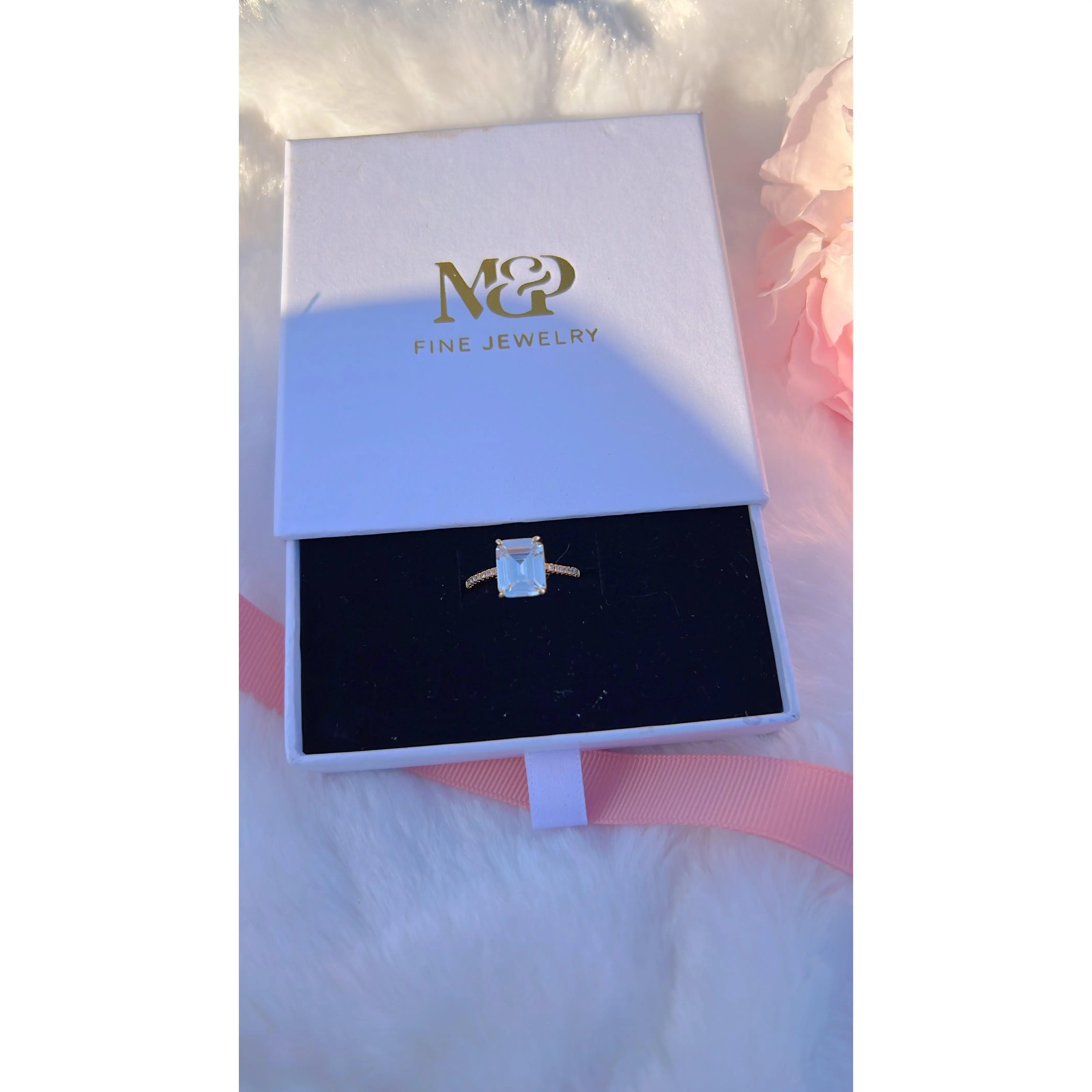 Solitaire Emerald Cut Ring