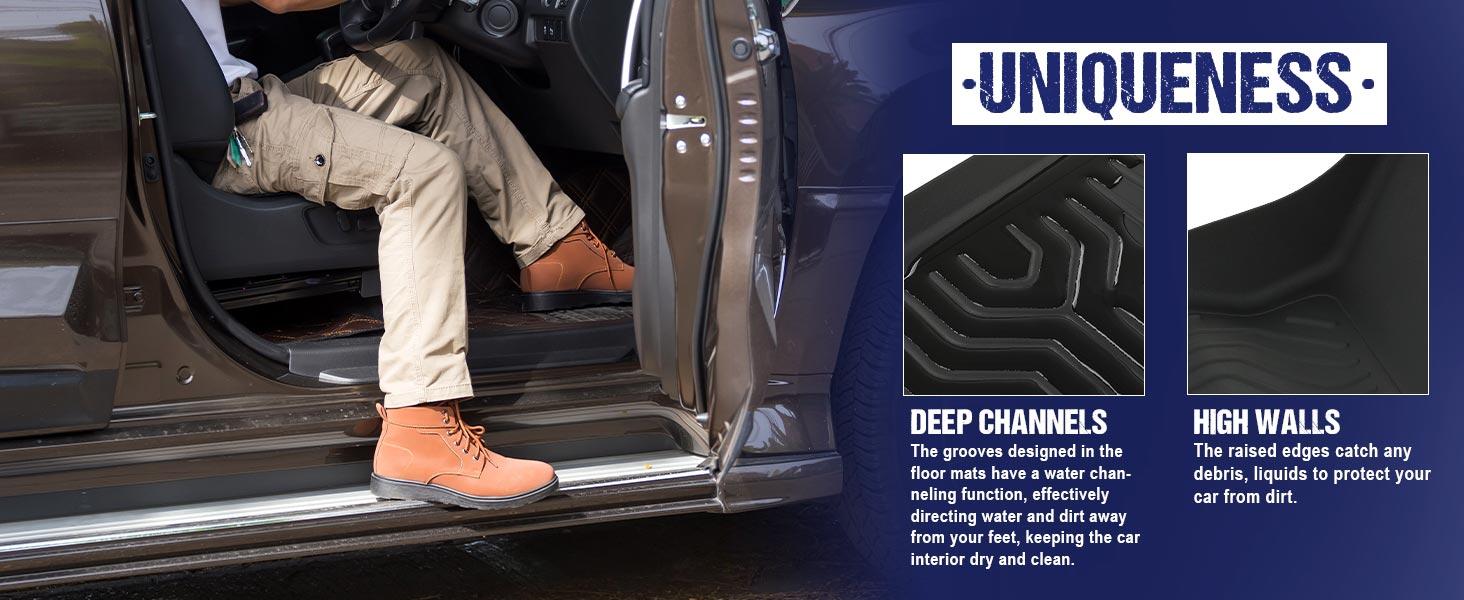 CROSSDESIGN TPE 3D All Weather Floor Mats Fit for 14-23 Nissan Rogue Nissan/08-24 Frontier Crew Cab w/ 2nd Row Waterproof Durable floormats Non-slip 3PCS Mats Under-Seat Storage CROSSDESIGN TPE 3D All Weather Floor Mats Fit for 14-23 Nissan Rogue Nissan/08-24 Frontier Crew Cab w/ 2nd Row Waterproof Durable floormats Non-slip 3PCS Mats Under-Seat Storage