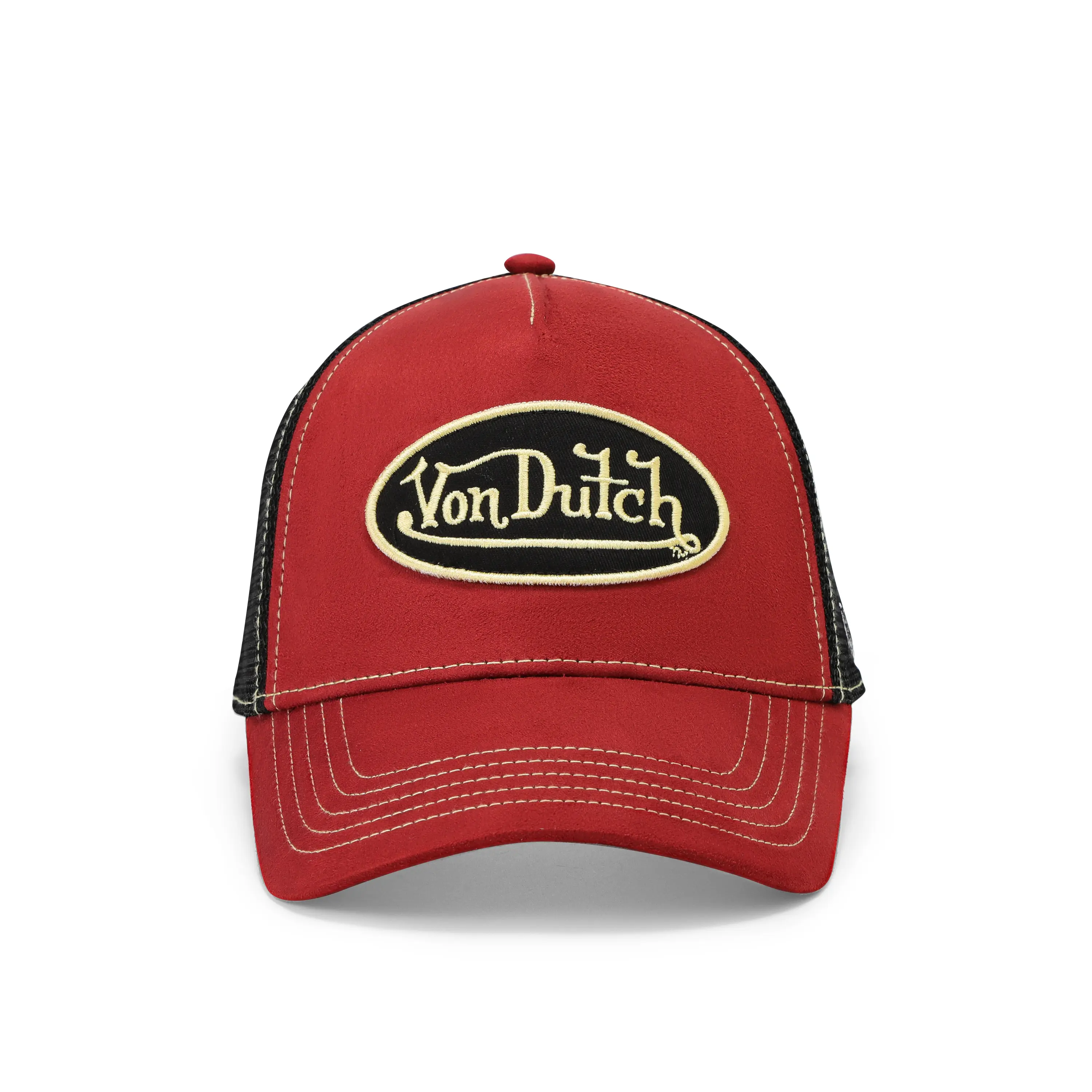 Suede Trucker Hat - Burgundy