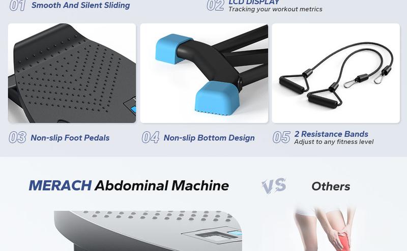 MERACH Balancing Machine, Leg Exercise Low Impact Plyometric Training Fun Cardio Trainer Full Body Aerobic Exercise Equipment