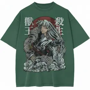 Sesshomaru Inuyasha Anime Streetwear Vintage Graphic Tee Size S- 3XL, Menswear Top, Womenswear Top Underwear Streetwear