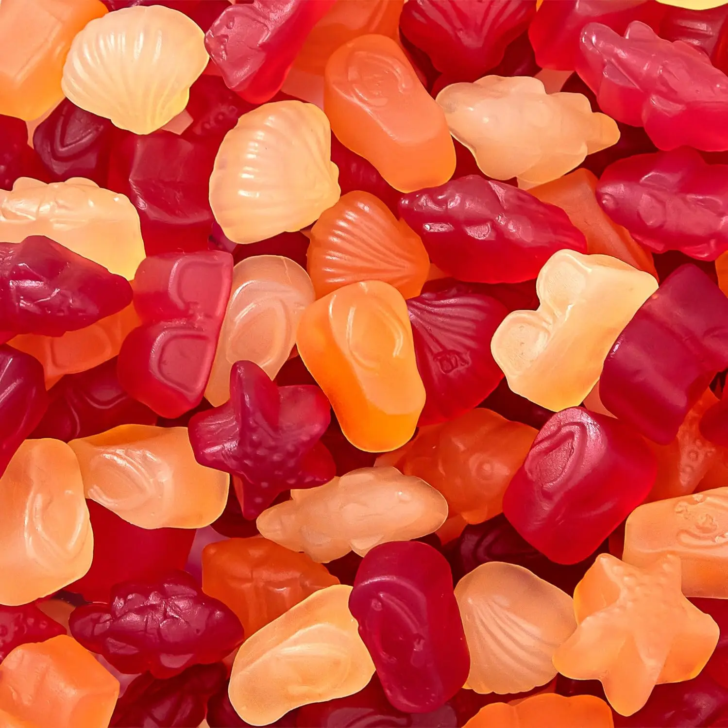 Tropical Fruit Jelly Candy Mix 1 lb Bag, Dye Free Vegan Gummies, Naturally Flavored with Real Fruit Puree, Assorted Fruit Flavors, Soft Chewy Candy