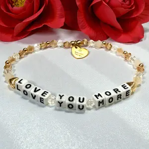 Love You More Bracelet | Love You More | Beaded Word Bracelet | Love Bracelet | Word Bracelet | Love You Bracelet