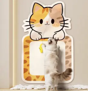 Cute Wall Mounted Cat Scratching Board  Wear Resistant Thickened, protect your cabinets/doors/glass—purr-fect cat toy!