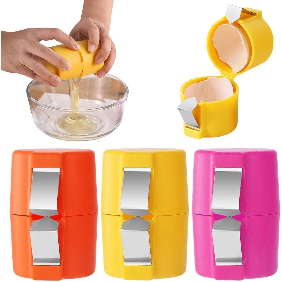 Separator for Raw Eggs, 3PCS Egg Shell Opener, Stainless Steel Egg Cutter Egg Cracker Tool, Quickly Cutting Off Cooked Eggs for Home Kitchen Separator for Raw Eggs, 3PCS Egg Shell Opener, Stainless Steel Egg Cutter Egg Cracker Tool, Quickly Cutting Off Cooked Eggs for Home Kitchen