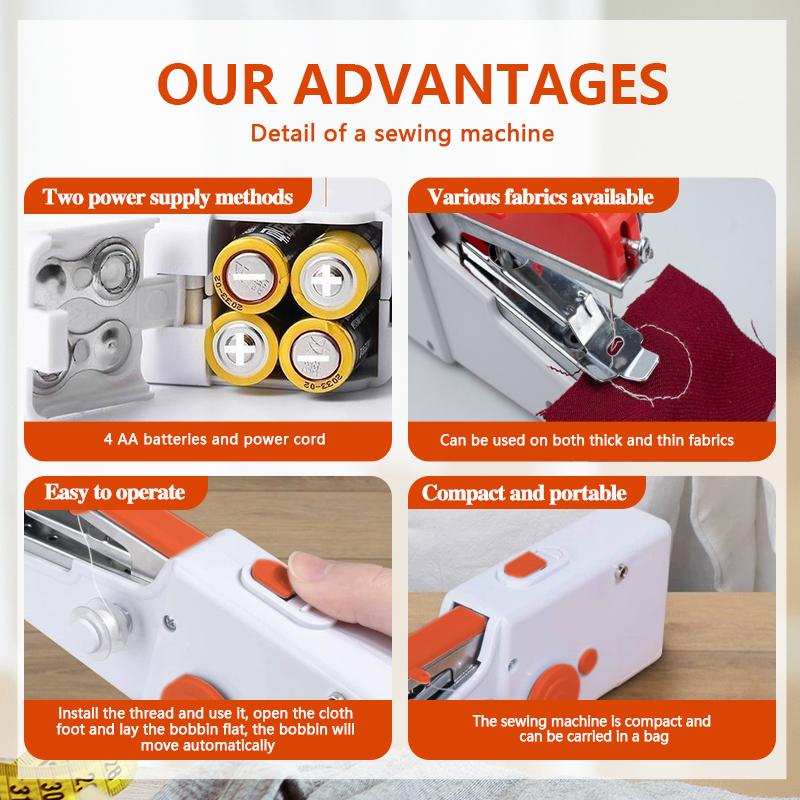 Mini Handheld Sewing Machine with Storage Bag Tool Kit (Battery Not Included), DIY Sewing Machine for Beginners and Home Travel, Portable Electric Sewing Machine, Emergency Sewing Kit, Easy to Operate, Quick Stitching Sewing Machine Kit Mini Handheld Sewing Machine with Storage Bag Tool Kit (Battery Not Included), DIY Sewing Machine for Beginners and Home Travel, Portable Electric Sewing Machine, Emergency Sewing Kit, Easy to Operate, Quick Stitching Sewing Machine Kit