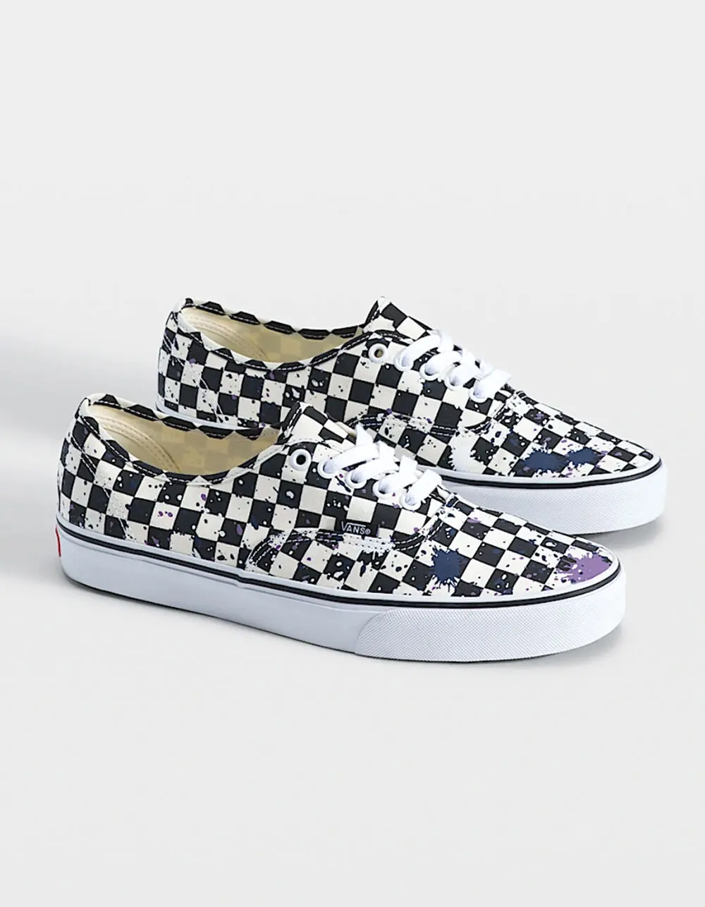 VANS  Mens Authentic Splatter Checkerboard Shoes