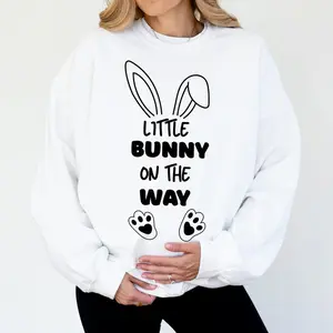 Easter Pregnancy Announcement Shirt, Easter Baby Reveal Sweatshirt, Maternity Bunny Shirt, Mom To Be Easter Outfit, Spring Pregnancy Shirt