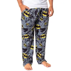 DC Comics Batman Mens' Bat Symbol Icon Retro Character Sleep Pajama Pants