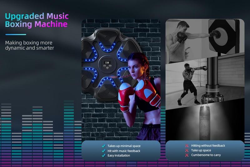 Fun Music Boxing Target for Kids & Family – Includes Gloves • Great Gift for Parents • Easy Setup • Indoor/Outdoor Play • Fun & Safe • Perfect Birthday or Holiday Gift Bluetooth Music Boxing Machine • Family Fun • Indoor/Outdoor Play