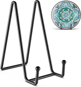 Plate Stands Display Picture 3 Pack 6 Inch Vinyl Table Top Display Decorative Metal Frame Holders Book