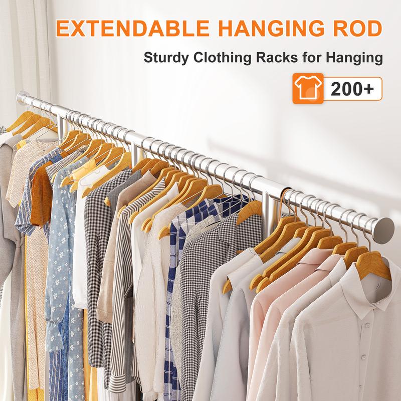 Raybee Gold Heavy Duty Clothes Rack with Wheels, Adjustable & Portable Rolling Clothing Racks for Closet, Bed Room, Laundry Room, Commercial Use Raybee Gold Heavy Duty Clothes Rack with Wheels, Adjustable & Portable Rolling Clothing Racks for Closet, Bed Room, Laundry Room, Commercial Use