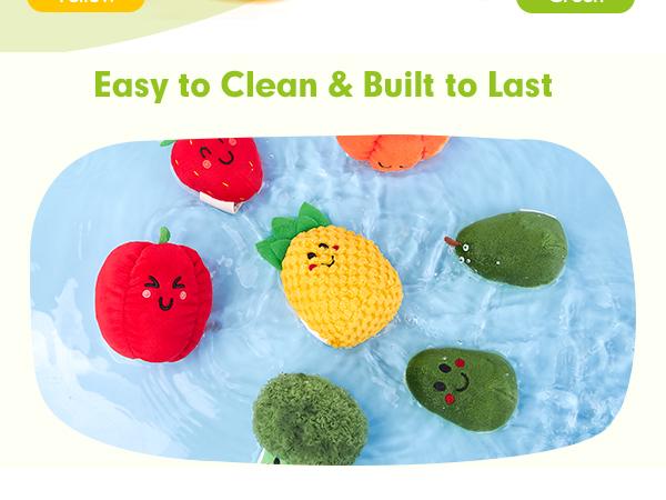 Hahaland 16Pcs My First Fruit Vegetable Color Sorting Color Play Food Toddler Toy with Crinkle Rattle Sound Montessori Educational Toy for Babies 6-12 Months Safe Soft Durable 6M+ 1-3 Years Birthday Christmas Valentine's Day Gift for Kids