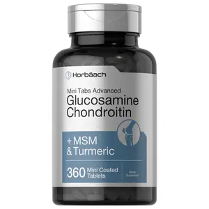 Horbäach Glucosamine Chondroitin MSM Turmeric | 360 Mini Coated Tablets | Advanced Glucosamine Formula | Non-GMO and Gluten Free Supplement